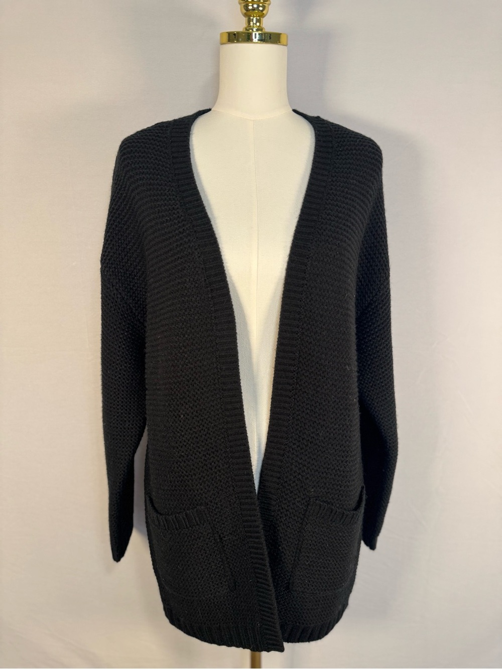 Vera Moda Black Long Knit Cardigan Large
